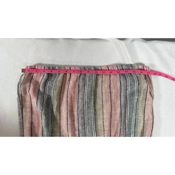 Anthropologie Drew Emerson Jumpsuit Size Large Strapless Tulip Hem Linen Blend - Picture 5 of 7